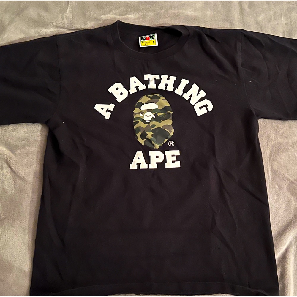 BAPE Black Camo College T-shirt - Picture 1 of 5